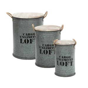 Set de cutii de depozitare Atmosphera Bill, Metal, 36/25/30 cm, 3 buc