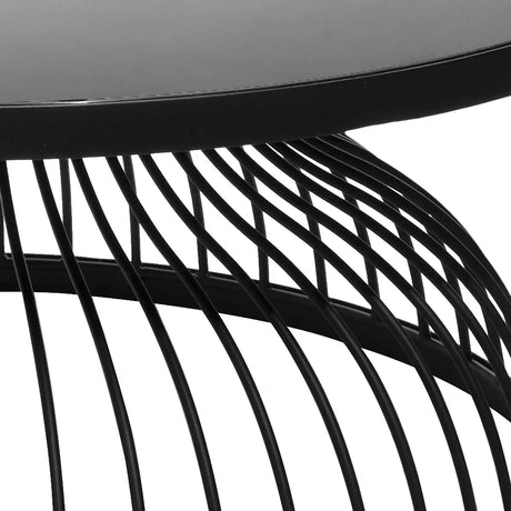Masă de cafea Atmosphera Kushi, 90cm, Negru