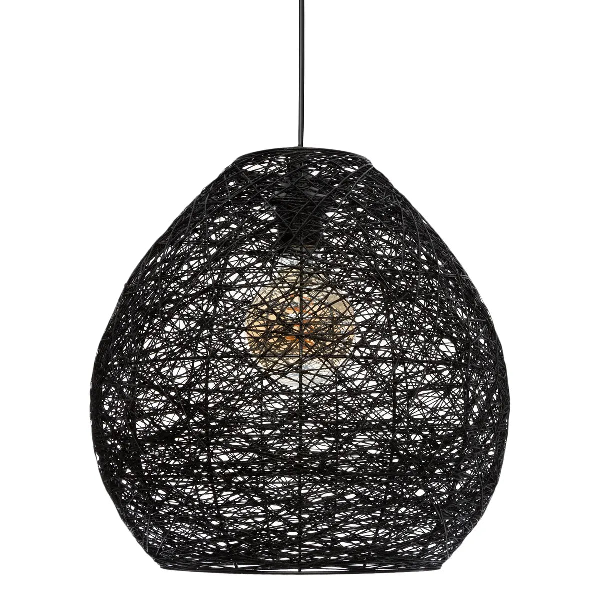 Lampă suspendată Atmosphere Mona, 34 cm, neagră