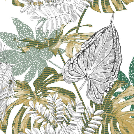 Lenjerie de pat Atmosphera Monstera, bumbac, 240x220 cm