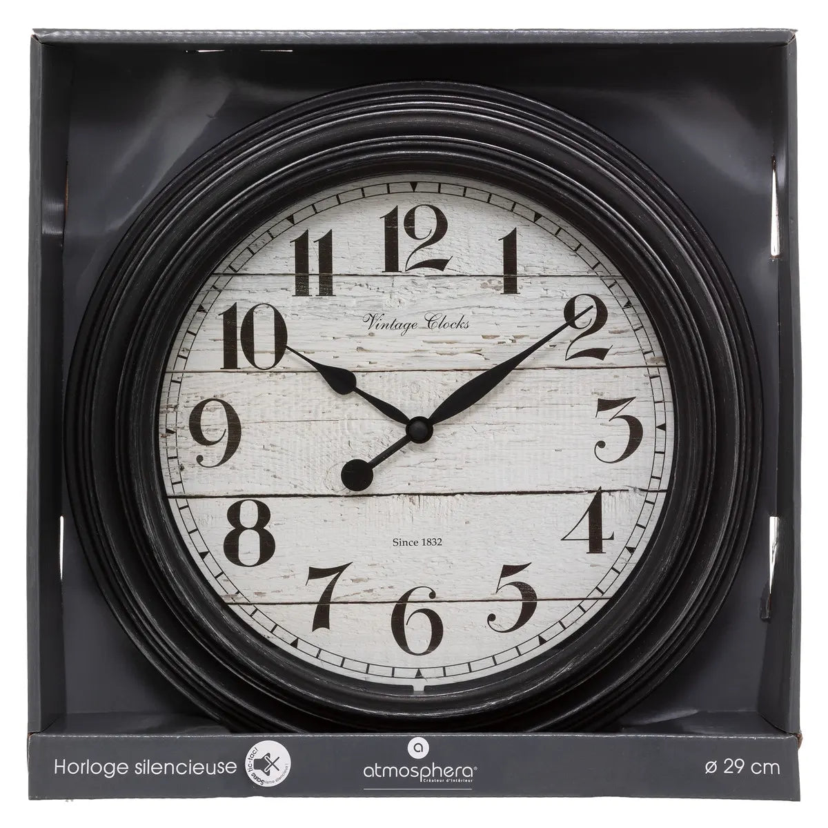 Ceas de perete Atmosphera Elyssa, cu ornamente, Ø29 cm, Plastic