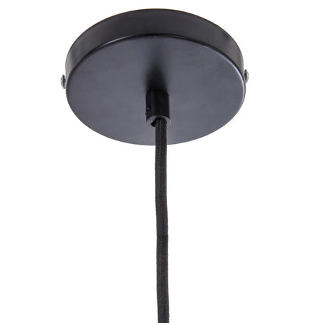 Lampă suspendată Atmosphera Prao, 57 cm, Metal gri, Lemn