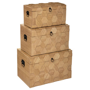 Set cutii depozitare Atmosphera Artys, 3 buc, L.47/53/60 cm, MDF