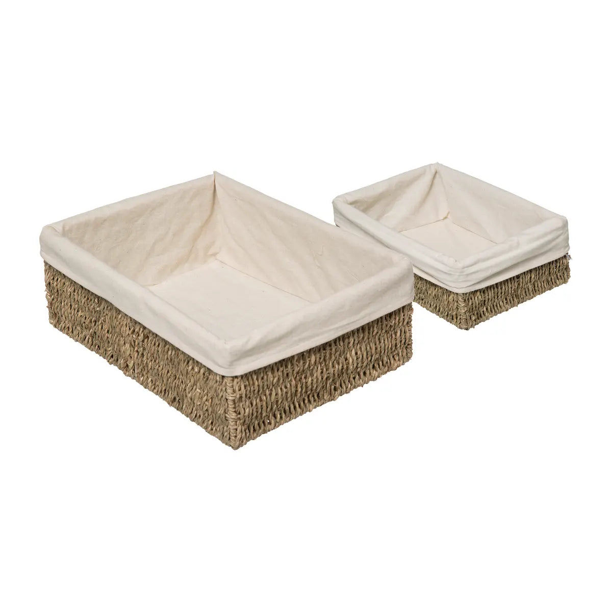 Set de 2 coșuri de depozitare 5five, ratan și bumbac
