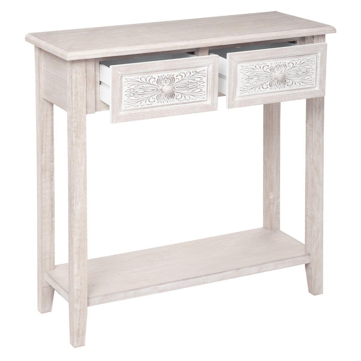 Masă consolă Atmosphera Hina, 80 x 30cm, MDF, Paulownia