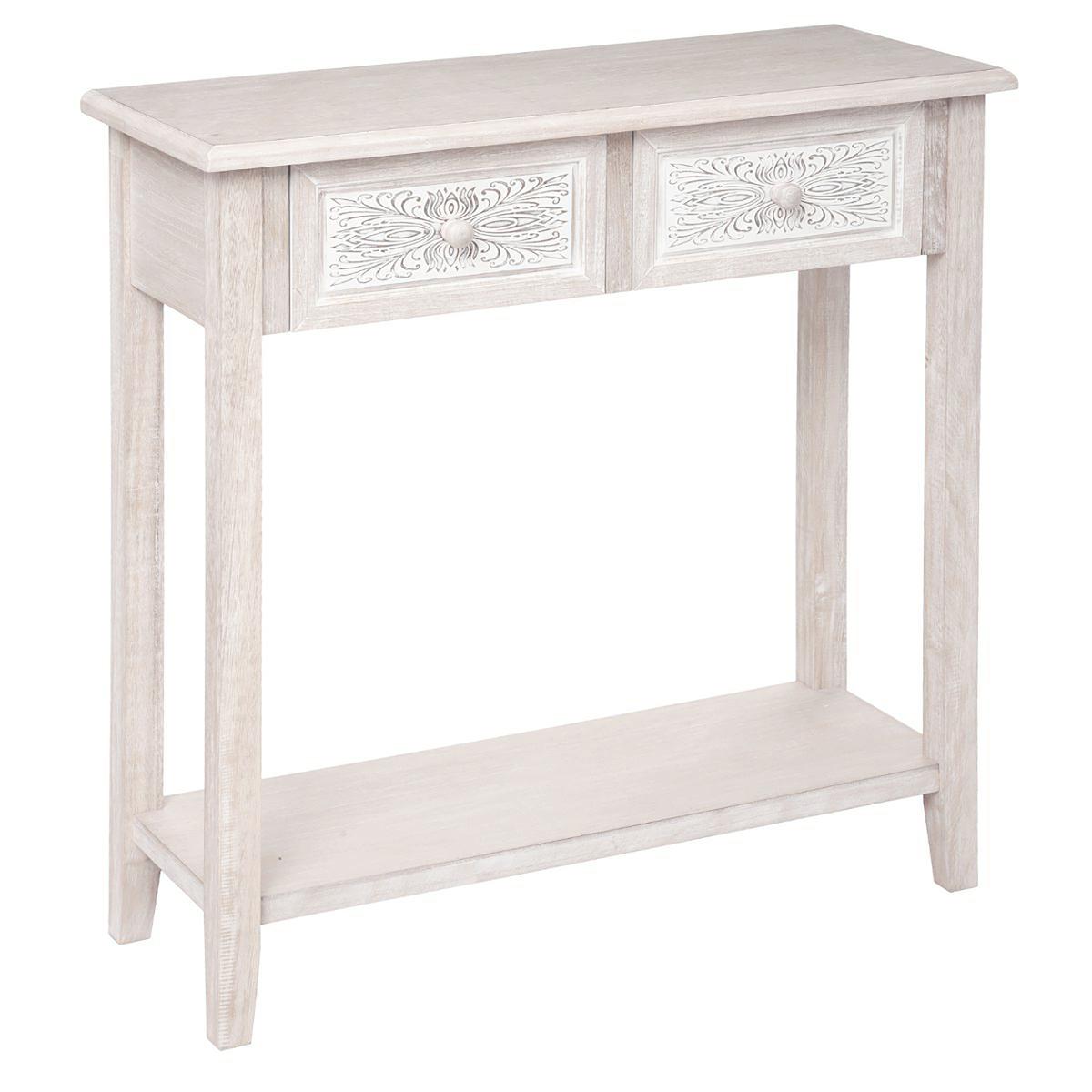 Masă consolă Atmosphera Hina, 80 x 30cm, MDF, Paulownia
