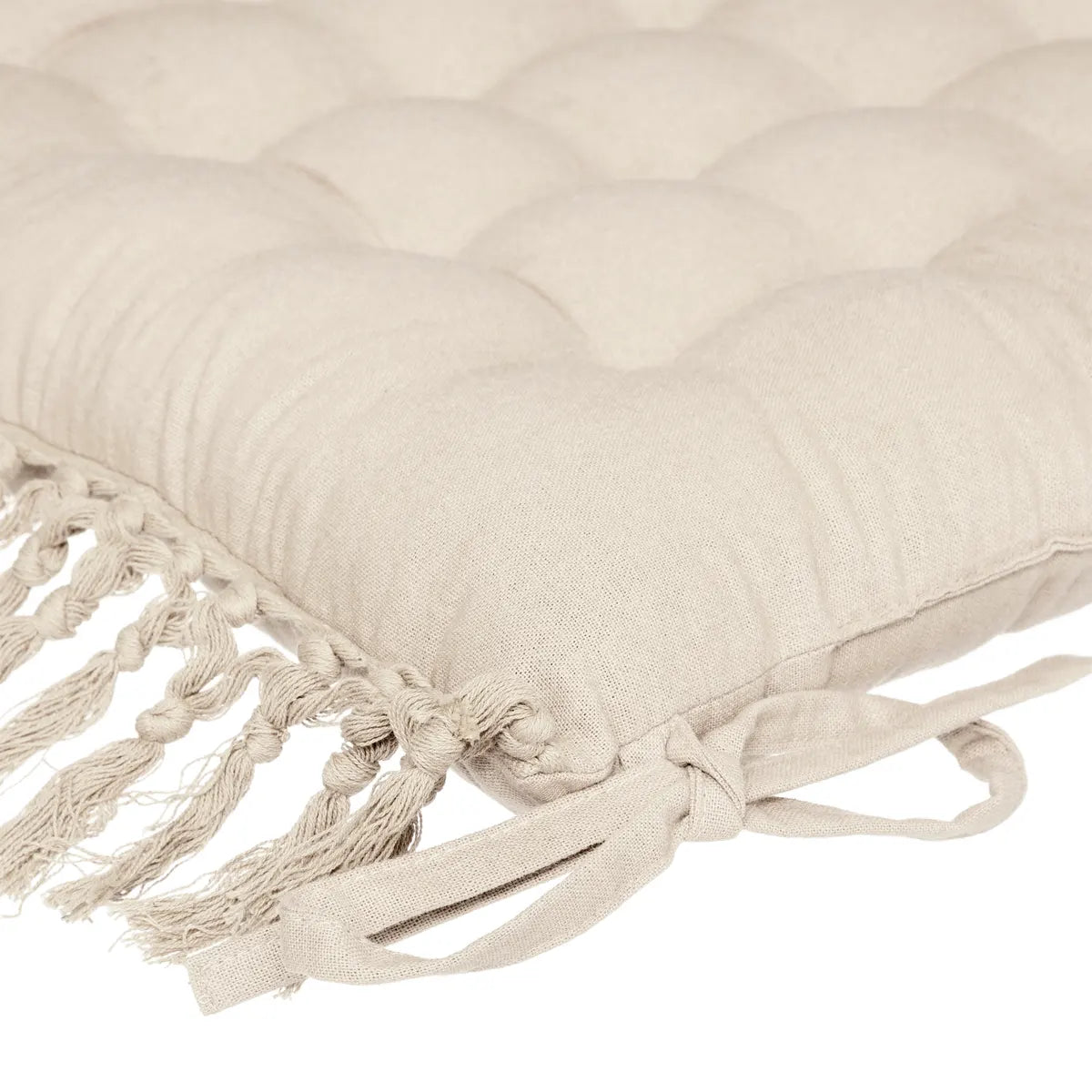 Pernă de scaun Atmosphera Macrame, 40x40 cm, Ivory