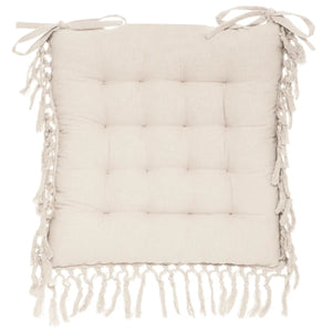 Pernă de scaun Atmosphera Macrame, 40x40 cm, Ivory