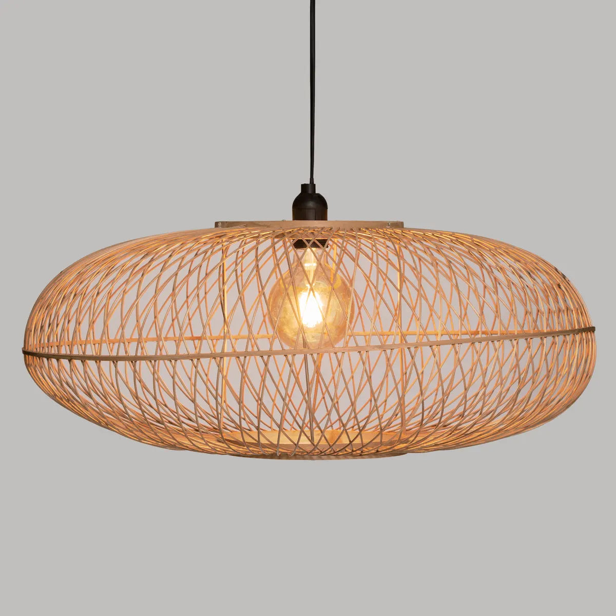 Lampă suspendată Atmosphere Loren, 60 cm, bambus