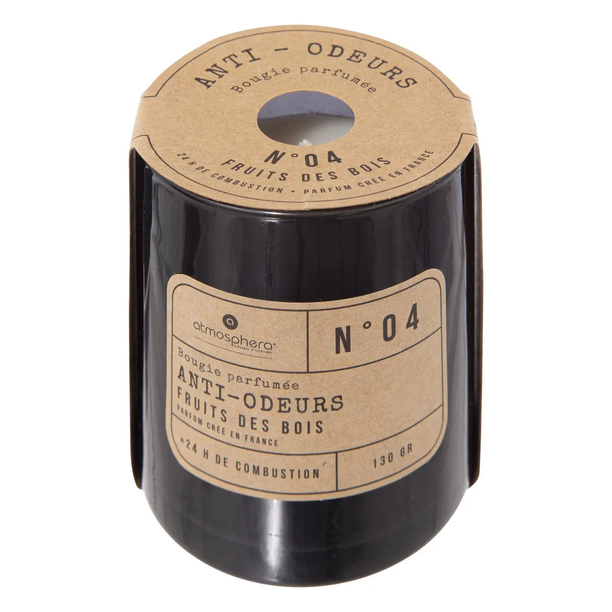 Lumânare parfumată Atmosphera anti-miros, sticlă, 130 g