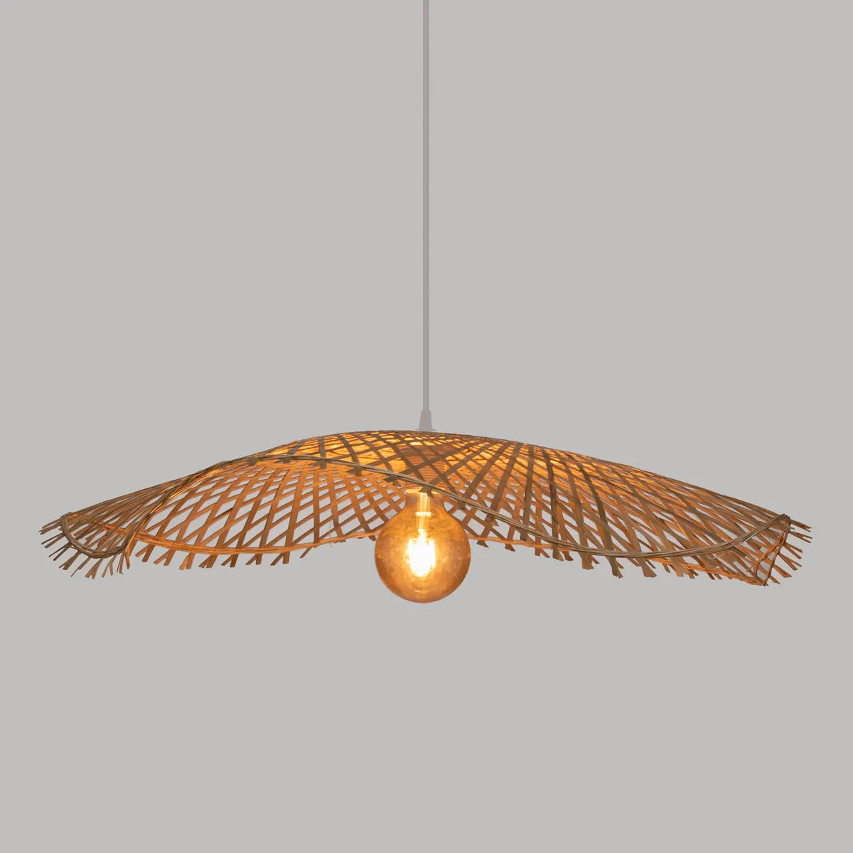 Lampă suspendată Atmosphere Tess, 75 cm, bambus