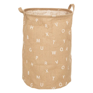 Coș de depozitare pliabil Alphabet, 35 cm, iută