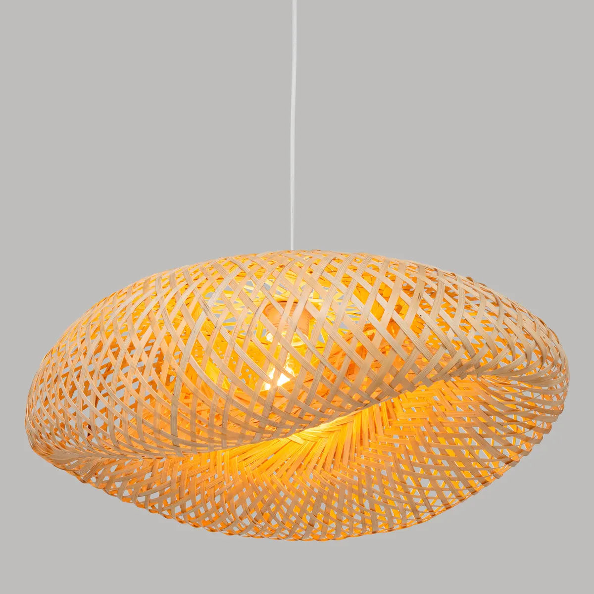 Lampă suspendată Beddy, 50 cm, bambus