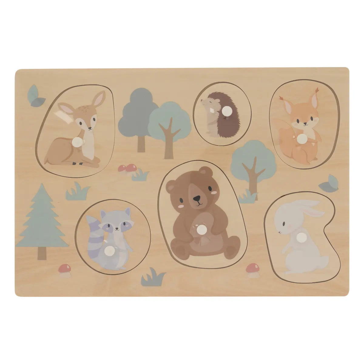 Puzzle din lemn pentru copii Atmosphera, 6 piese