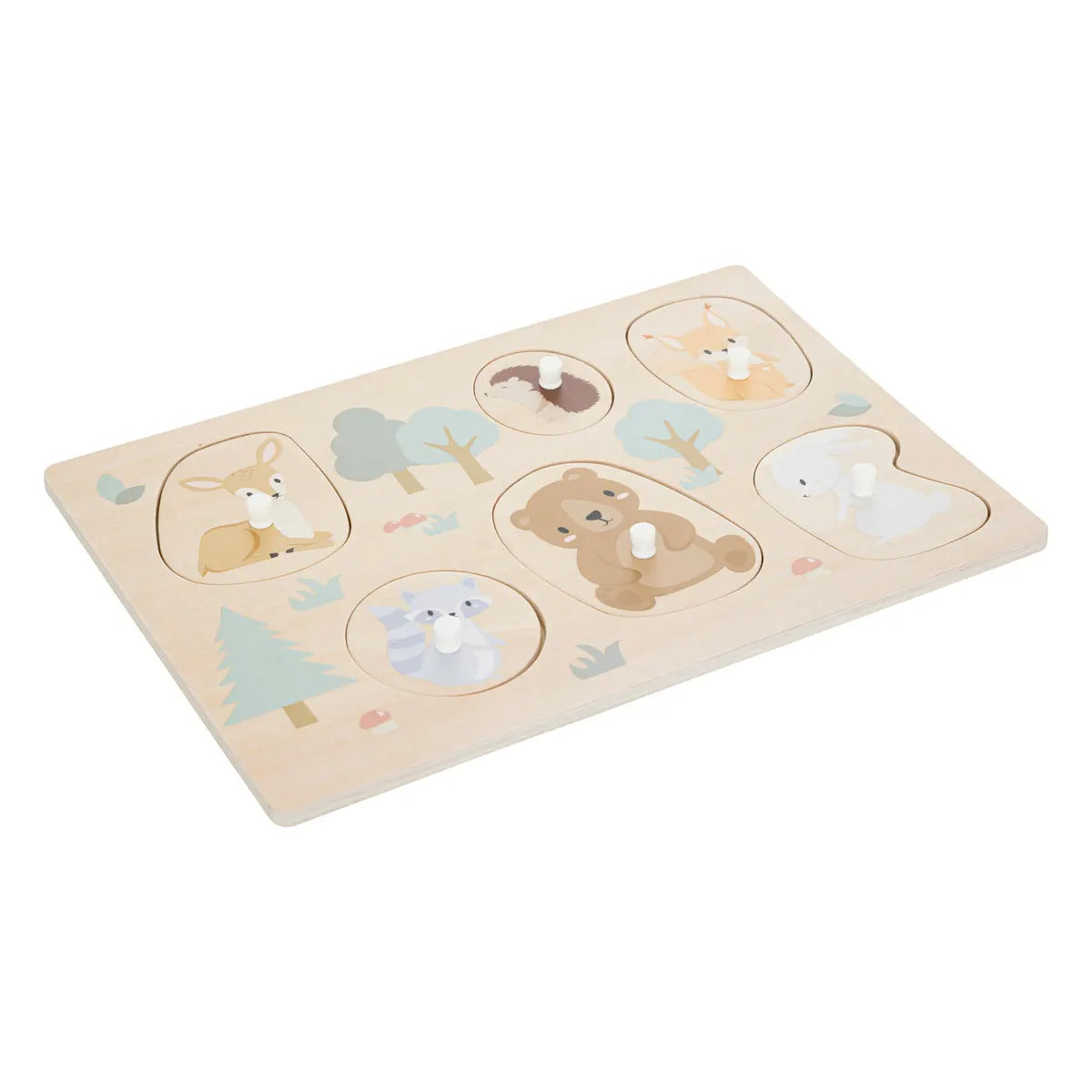 Puzzle din lemn pentru copii Atmosphera, 6 piese
