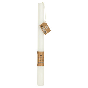 Lumânări neparfumate Atmosphera Demi, 2 bucăți, Cină, 26 cm, Alb