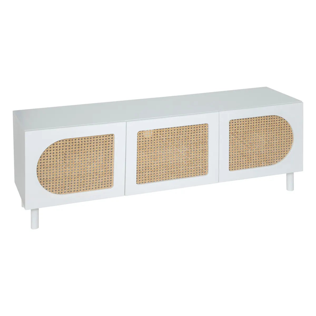 Comodă TV Atmosphere Cabras, 140x41.7x50 cm, MDF, Ratan