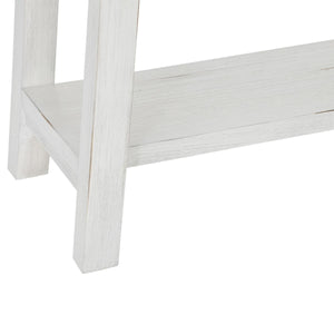 Masă consolă Atmosphera Olbia, 120 cm, MDF, Salcâm, Alb