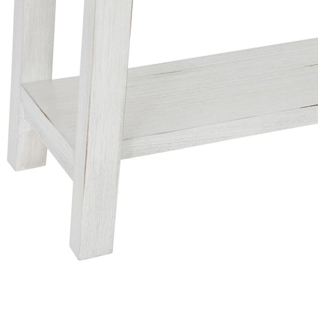 Masă consolă Atmosphera Olbia, 120 cm, MDF, Salcâm, Alb