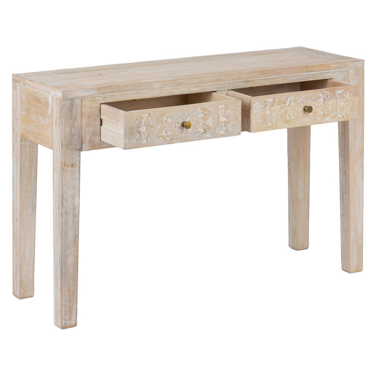 Masă consolă Atmosphera Shirel, 120 cm, lemn de mango