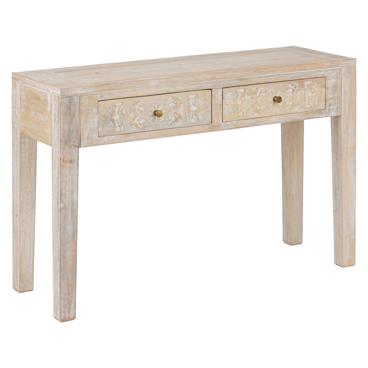 Masă consolă Atmosphera Shirel, 120 cm, lemn de mango