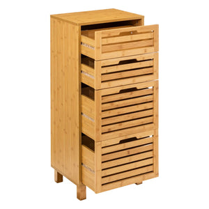 Dulap de baie 5five Sicla, 4 sertare, bambus