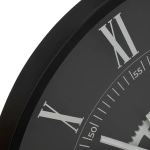 Ceas de perete Atmosphera Kerian, Ø57 cm, Metal negru