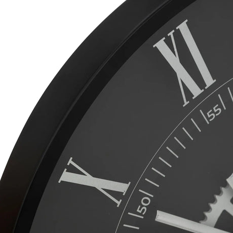 Ceas de perete Atmosphera Kerian, Ø57 cm, Metal negru