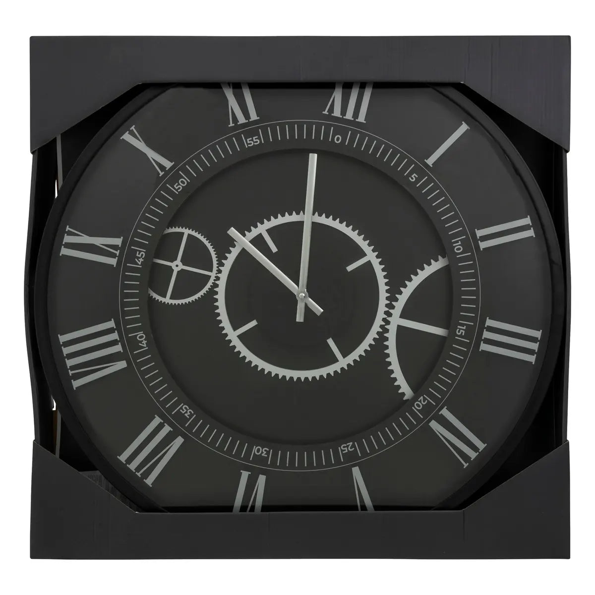 Ceas de perete Atmosphera Kerian, Ø57 cm, Metal negru