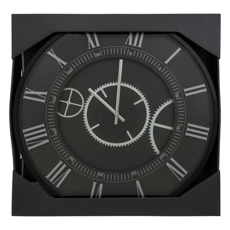 Ceas de perete Atmosphera Kerian, Ø57 cm, Metal negru