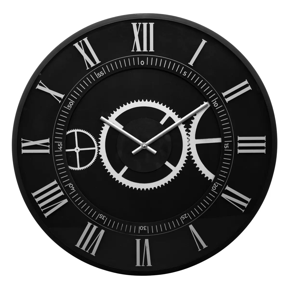 Ceas de perete Atmosphera Kerian, Ø57 cm, Metal negru