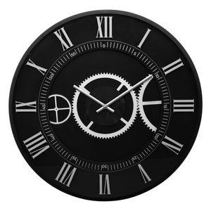 Ceas de perete Atmosphera Kerian, Ø57 cm, Metal negru