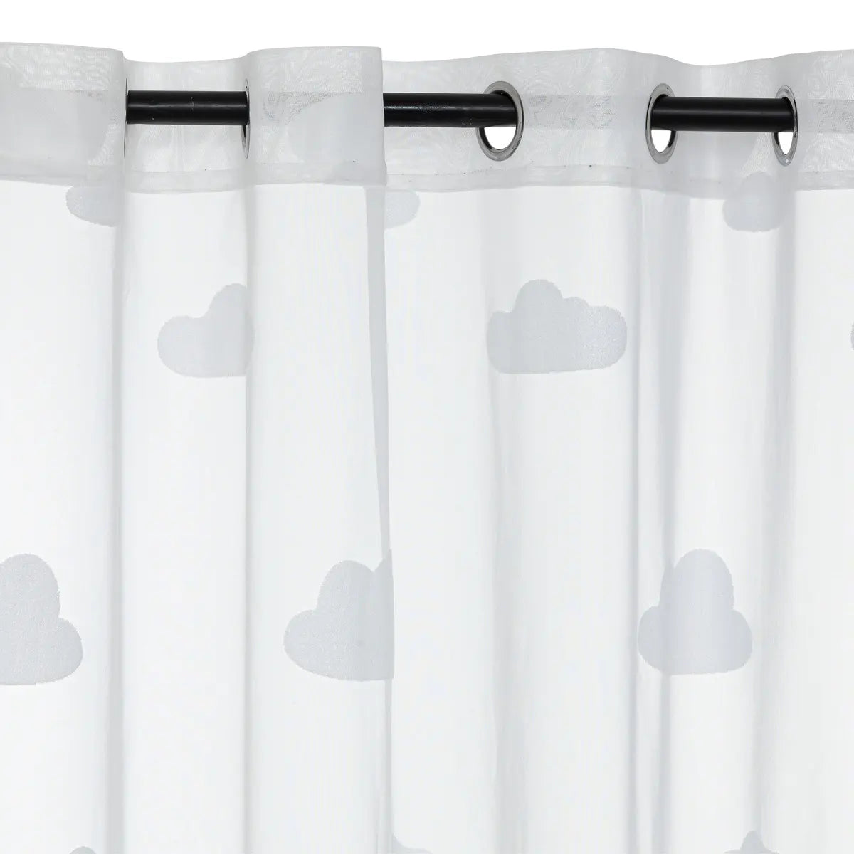 Perdea transparentă pentru copii Atmosphera Cloud, 140x240 cm, Alb