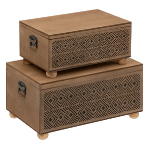 Set cutii depozitare Atmosphera Exotic, MDF, 2 buc.