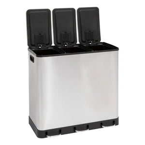 Coș de reciclare 5five Ariane, Inox, 3x18 l
