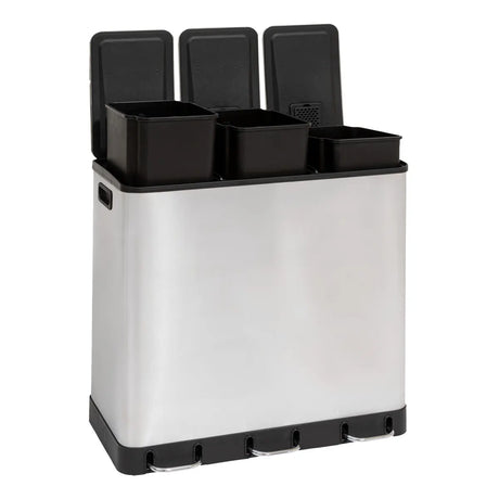 Coș de reciclare 5five Ariane, Inox, 3x18 l
