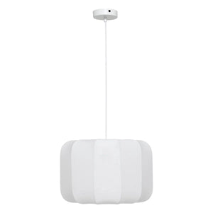 Lampă suspendată Atmosphera Tobie, 37 cm, bumbac alb