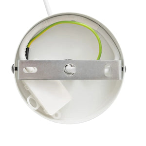 Lampă suspendată Atmosphera Tobie, 25 cm, bumbac alb