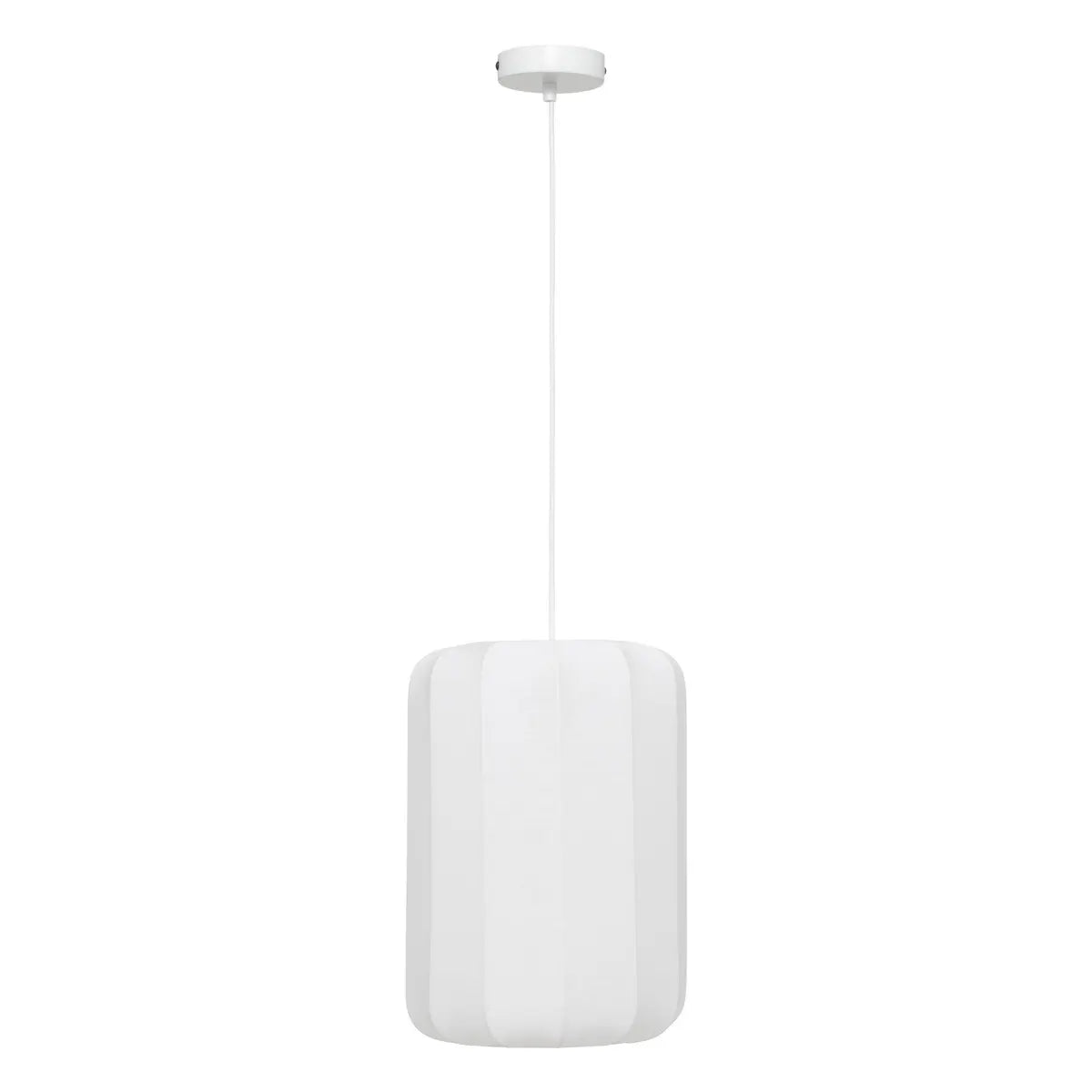 Lampă suspendată Atmosphera Tobie, 25 cm, bumbac alb