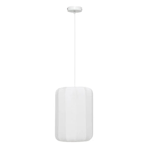 Lampă suspendată Atmosphera Tobie, 25 cm, bumbac alb