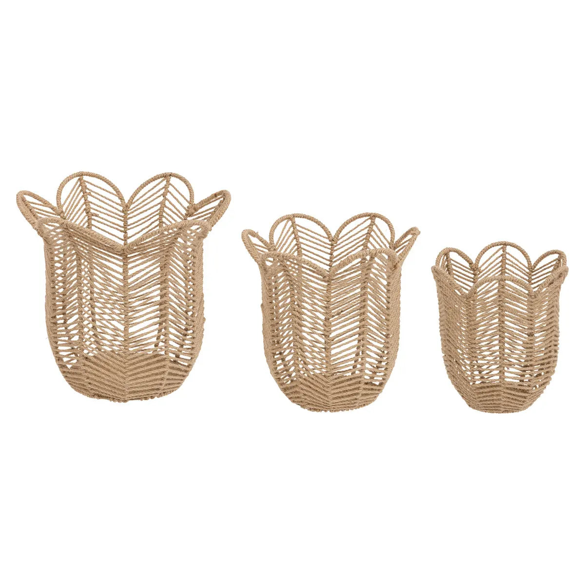 Set coșuri decorative The Floral, D.25/30/37cm, 3 buc.