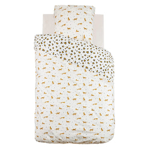 Lenjerie de pat reversibilă pentru copii Atmosphera Leopard, 140x200 cm, bumbac