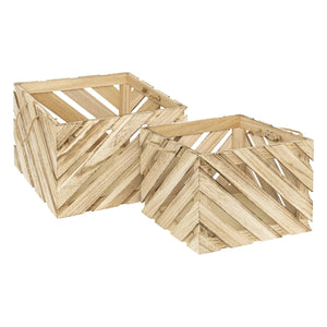 Set de cutii de depozitare Atmosphera Sulei, L.30/37 cm, Lemn