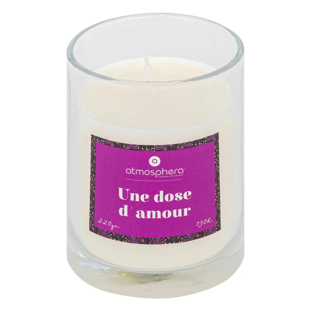Lumânare parfumată Atmosphera Mily, Sticlă, 220 g