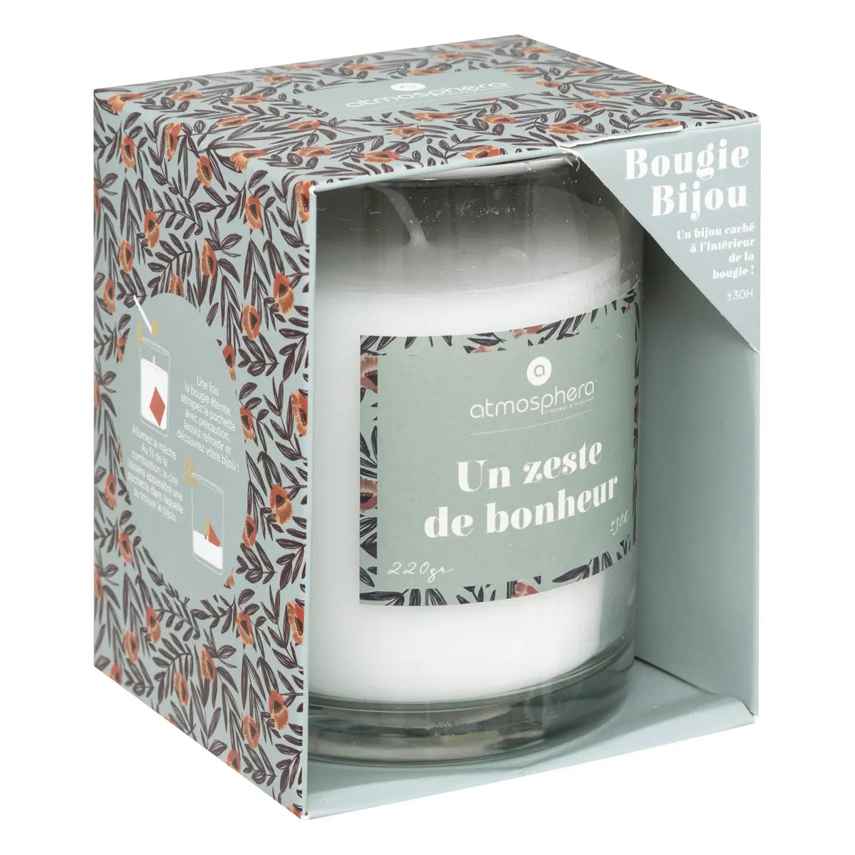 Lumânare parfumată Atmosphera Mily, Sticlă, 220 g