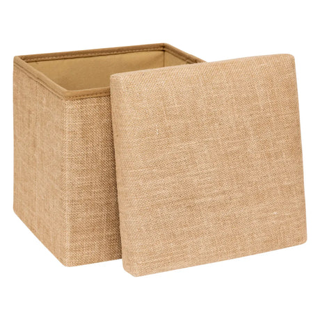 Puf pliabil 5five Mix &amp; Modul, material textil cu efect de iută, 31x31 cm