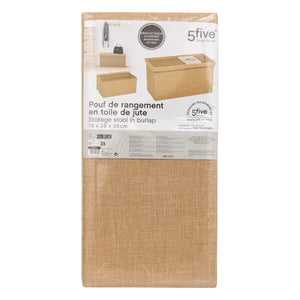 Puf dublu pliabil 5five Mix &amp; Modul, material textil cu efect de iută
