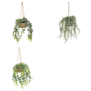 Plantă artificială Atmosphera Patri suspendată, 50 cm, diverse specii