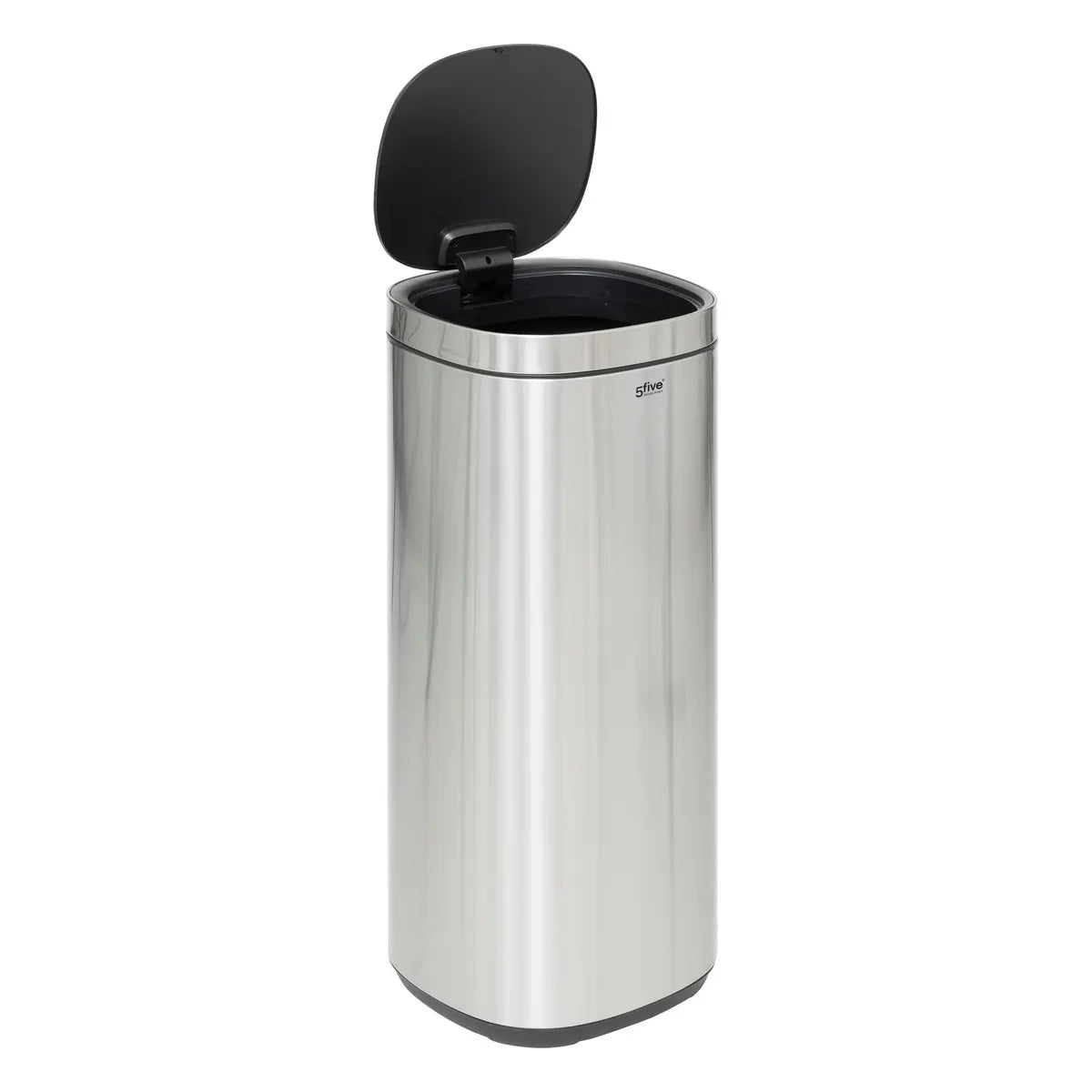 Coș de gunoi 5five, rotund, oțel inoxidabil, buton, 50 l