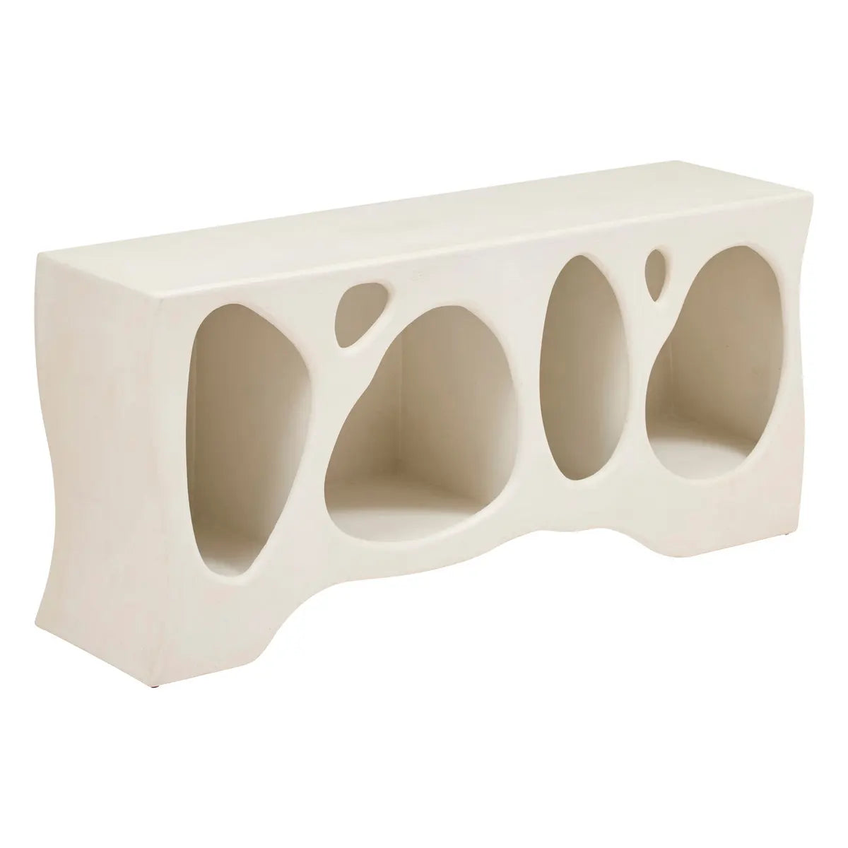 Comodă Atmosphera Chesni, 4 nișe, MDF, fildeș, 137x36x61 cm